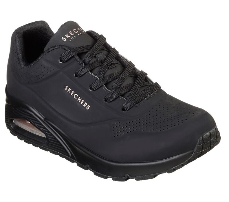 Skechers Uno - Stand On Air - Womens Sneakers Black [AU-NV0896]